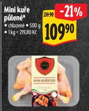Mini kuře půlené, 500 g