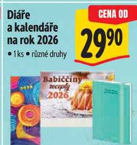 Diáře a kalendáře na rok 2026 