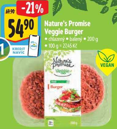 Nature's Promise Veggie Burger, 200 g