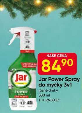 Jar Power Spray do myčky 3v1 různé druhy 500 ml 