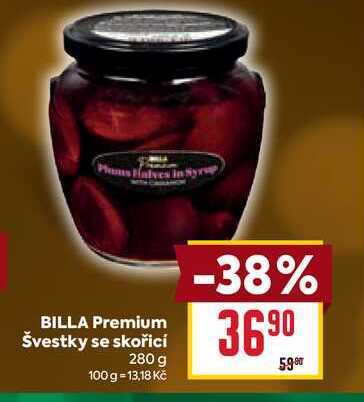 BILLA Premium Švestky se skořicí 280 g