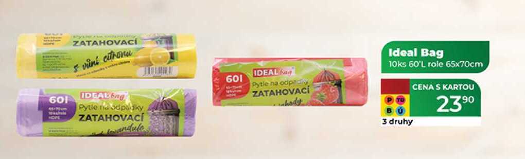 Ideal Bag 10ks 60'L role 65x70cm