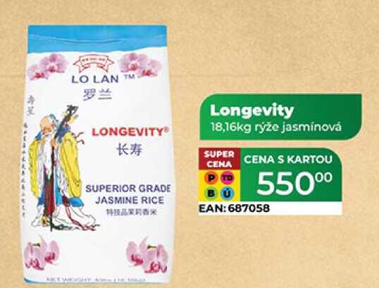Longevity 18,16kg rýže jasmínová 