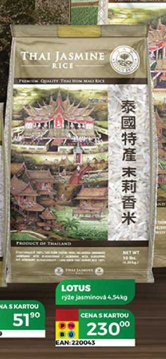 LOTUS rýže jasminová 4,54kg 