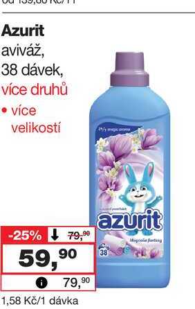 Azurit aviváž, 38 dávek