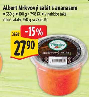 Albert Mrkvový salát s ananasem, 350 g 