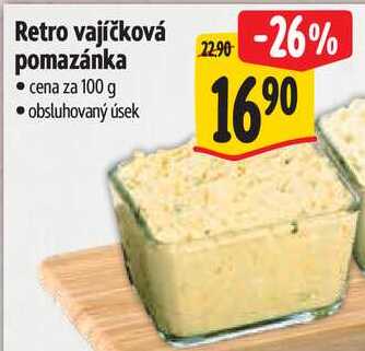Retro vajíčková pomazánka, cena za 100 g 