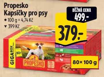 Propesko Kapsičky pro psy, 80x 100 g 
