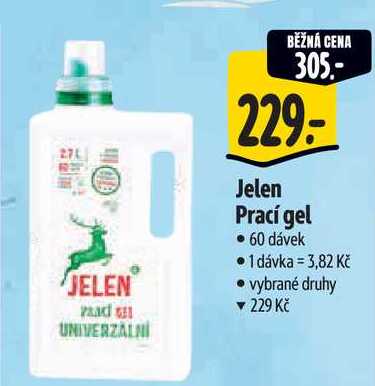 Jelen Prací gel, 60 dávek 