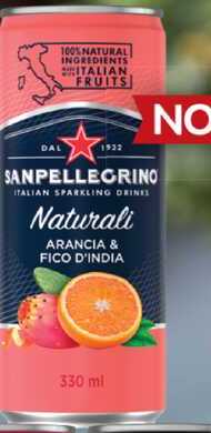 SANPELLEGRINO ITALIAN SPARKLING DRINES ARANCIA & FICO D'INDIA 330 ml 