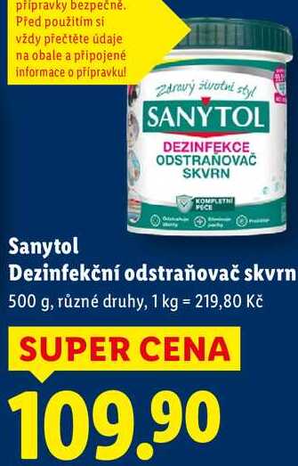 Sanytol Dezinfekční odstraňovač skvrn, 500 g