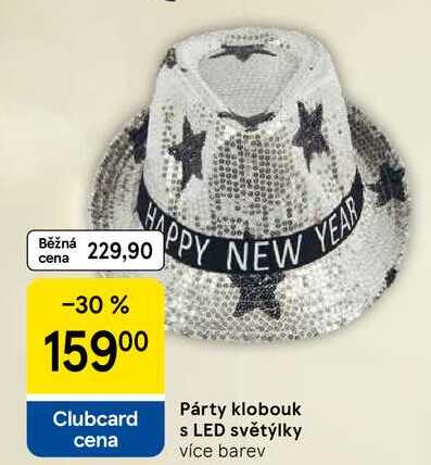 Párty klobouk s LED světýlky, více barev 