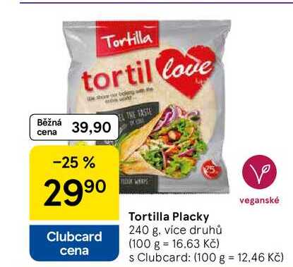 Tortilla Placky, 240 g, více druhů  