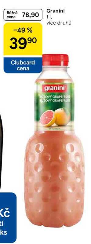 Granini, více druhů  