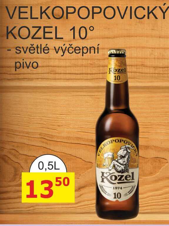Velkopopovický Kozel 10°, výčepní pivo 0,5l 0.5l