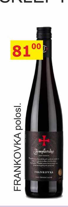 Templářské sklepy 0,75l FRANKOVKA polosl. 