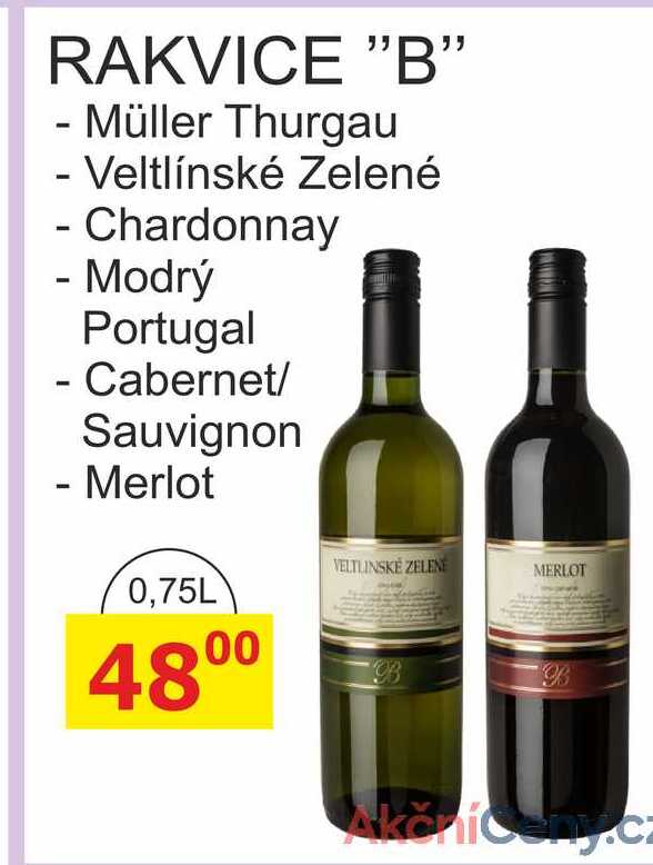 RAKVICE "B" - Müller Thurgau 0,75L 