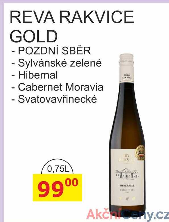 REVA RAKVICE GOLD - POZDNÍ SBĚR 0,75L 