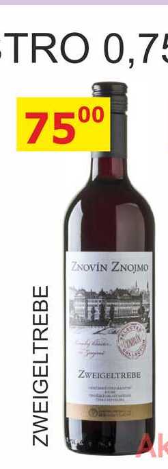 ZNOVÍN ZNOJMO 0,75l ZWEIGELTREBE