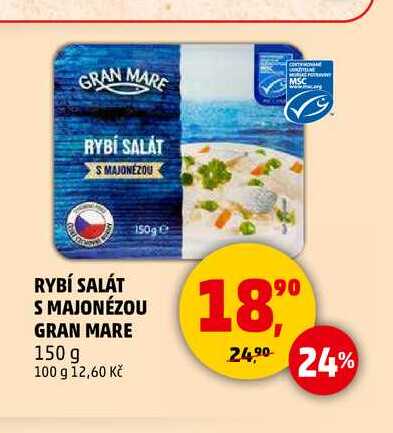 RYBÍ SALÁT S MAJONÉZOU GRAN MARE, 150 g