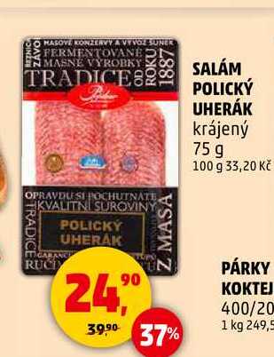 SALÁM POLICKÝ UHERÁK, 75 g