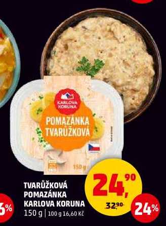 TVARŮŽKOVÁ POMAZÁNKA KARLOVA KORUNA, 150 g 