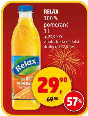 RELAX 100% pomeranč, 1 l
