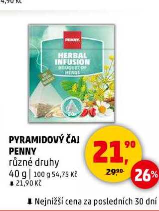 PYRAMIDOVÝ ČAJ PENNY, 40 g 