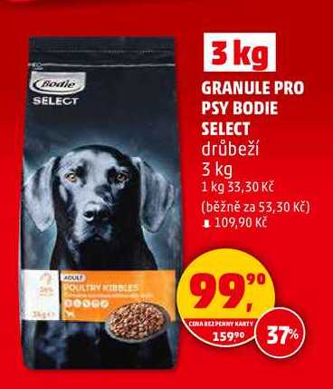 GRANULE PRO PSY BODIE SELECT drůbeží, 3 kg 