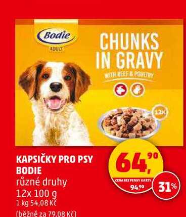 KAPSIČKY PRO PSY BODIE, 12x 100 g