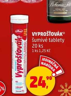 VYPROŠŤOVÁK šumivé tablety, 20 ks