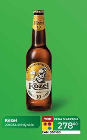 Kozel 20x0,5L světlý sklo 