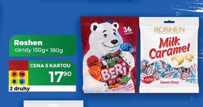 Roshen candy 150g+ 180g