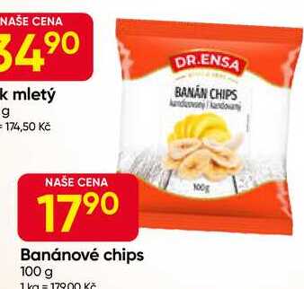 Dr. ENSA Banánové chipsy 100 g