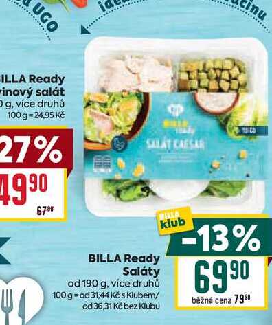 BILLA Ready Saláty od 190 g