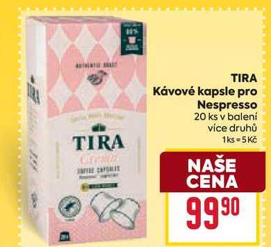 TIRA Kávové kapsle pro Nespresso 20 ks