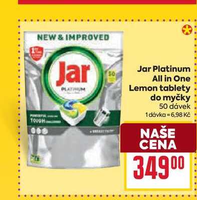 Jar Platinum All in One Lemon tablety do myčky 50 dávek