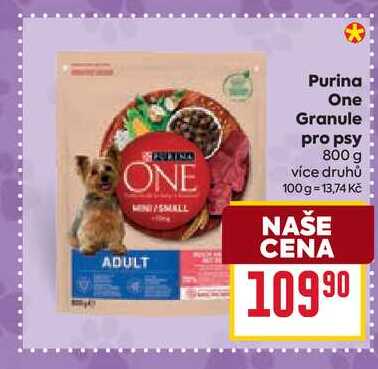 Purina One Granule pro psy 800 g