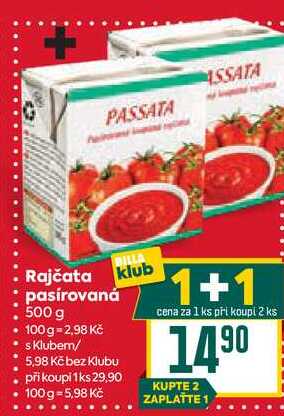 Rajčata klub pasírovaná 500 g