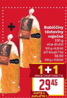 Babiččiny těstoviny vaječné 330 g