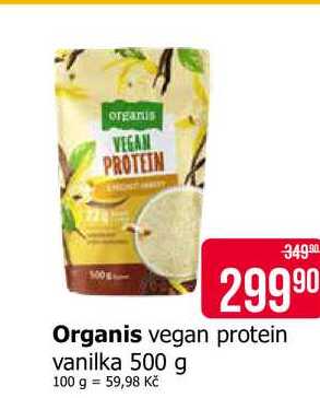 Organis vegan protein vanilka 500 g 
