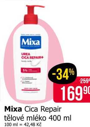 Mixa Cica Repair tělové mléko 400 ml 