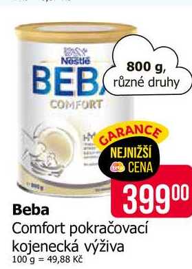 Beba Comfort pokračovací kojenecká výživa 800 g 