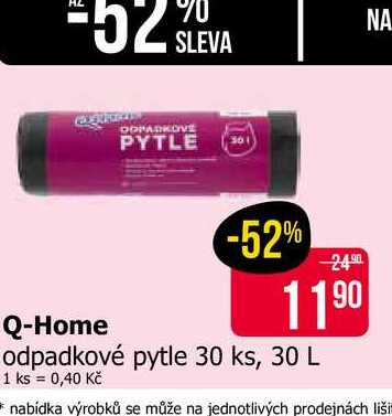 Q-Home odpadkové pytle 30 ks, 30 L 