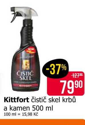 Kittfort čistič skel krbů a kamen 500 ml