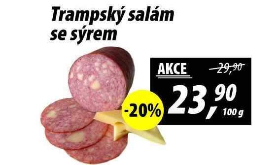 Trampský salám se sýrem, 100 g