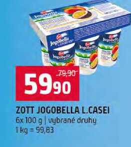 ZOTT JOGOBELLA L.CASEI 6x 100 g vybrané druhy