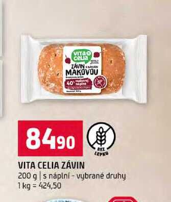 VITA CELIA ZÁVIN 200 g s náplní vybrané druhy