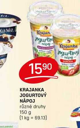 KRAJANKA JOGURTOVÝ NÁPOJ různé druhy 150 g