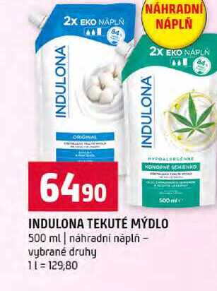 INDULONA TEKUTÉ MÝDLO 500 ml náhradní náplň vybrané druhy